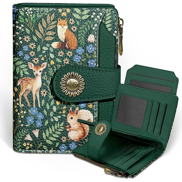 Amazon.com: Shag Wear Forest Friends Small Wallet Vegan Faux